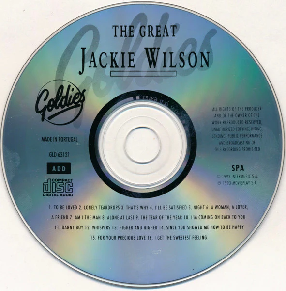 Jackie Wilson - The Great Jackie Wilson (CD) - Image 3