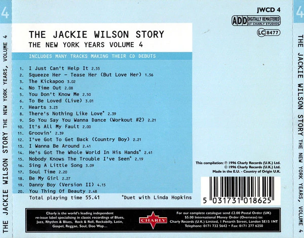 Jackie Wilson - The Jackie Wilson Story - The New York Years, Volume 4 (CD) - Image 2