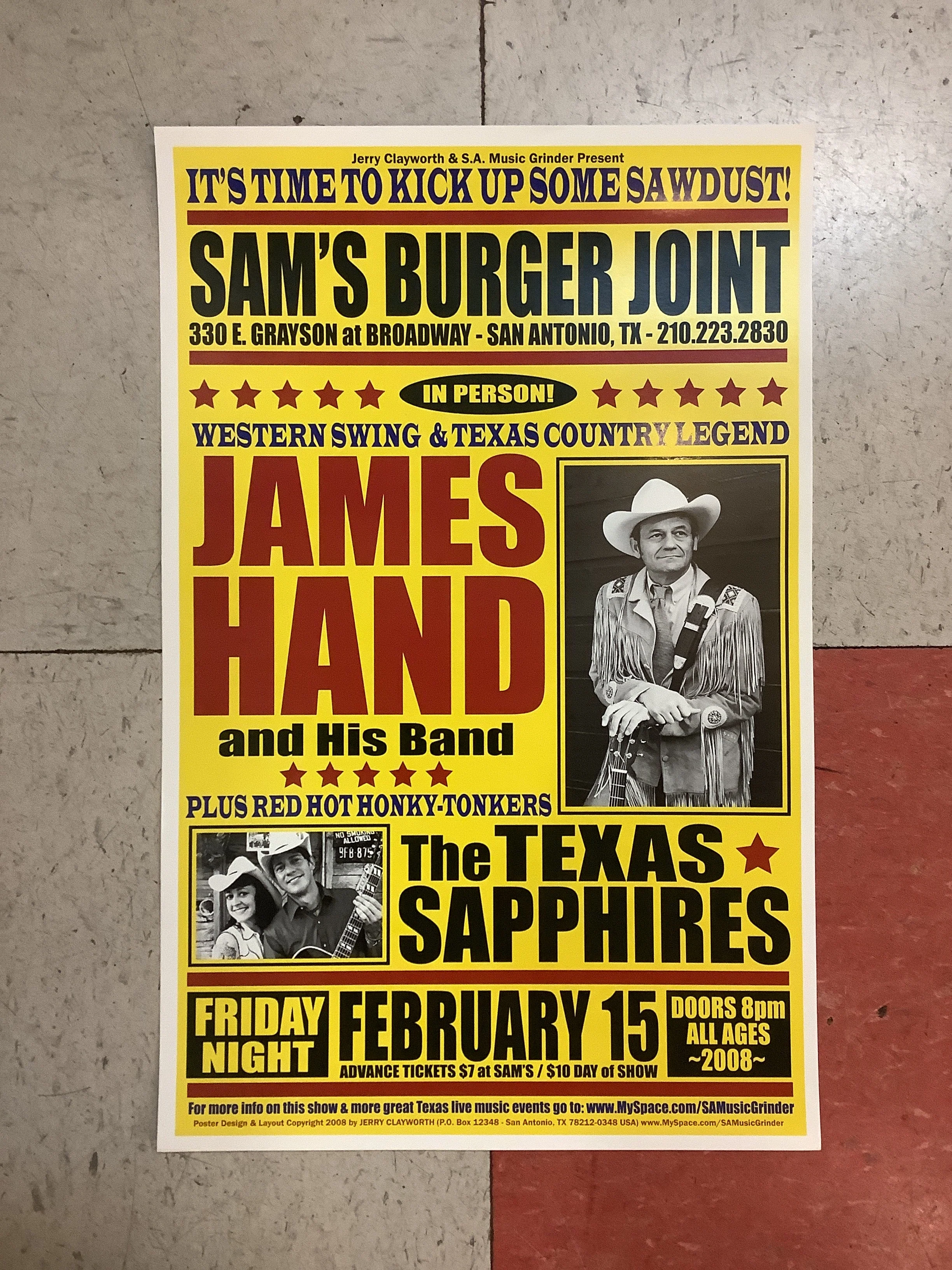 James Hand at Sam's Burger Joint - 2008 (Poster)