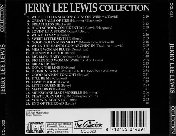 Jerry Lee Lewis - Collection 25 Songs (CD) - Image 4