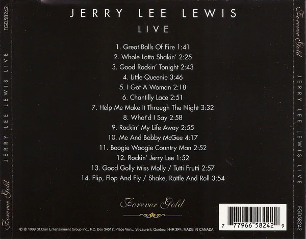 Jerry Lee Lewis - Live - Forever Gold (CD) - Image 2