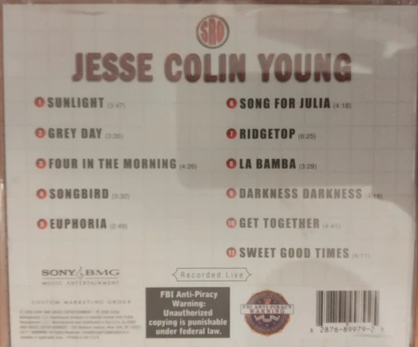 Jesse Colin Young - Standing Room Only (CD) - Image 3