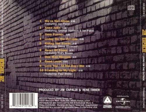 Jim Capaldi - Living On The Outside (CD) - Image 2