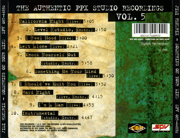Jimi Hendrix - Something On Your Mind (CD) - Image 2
