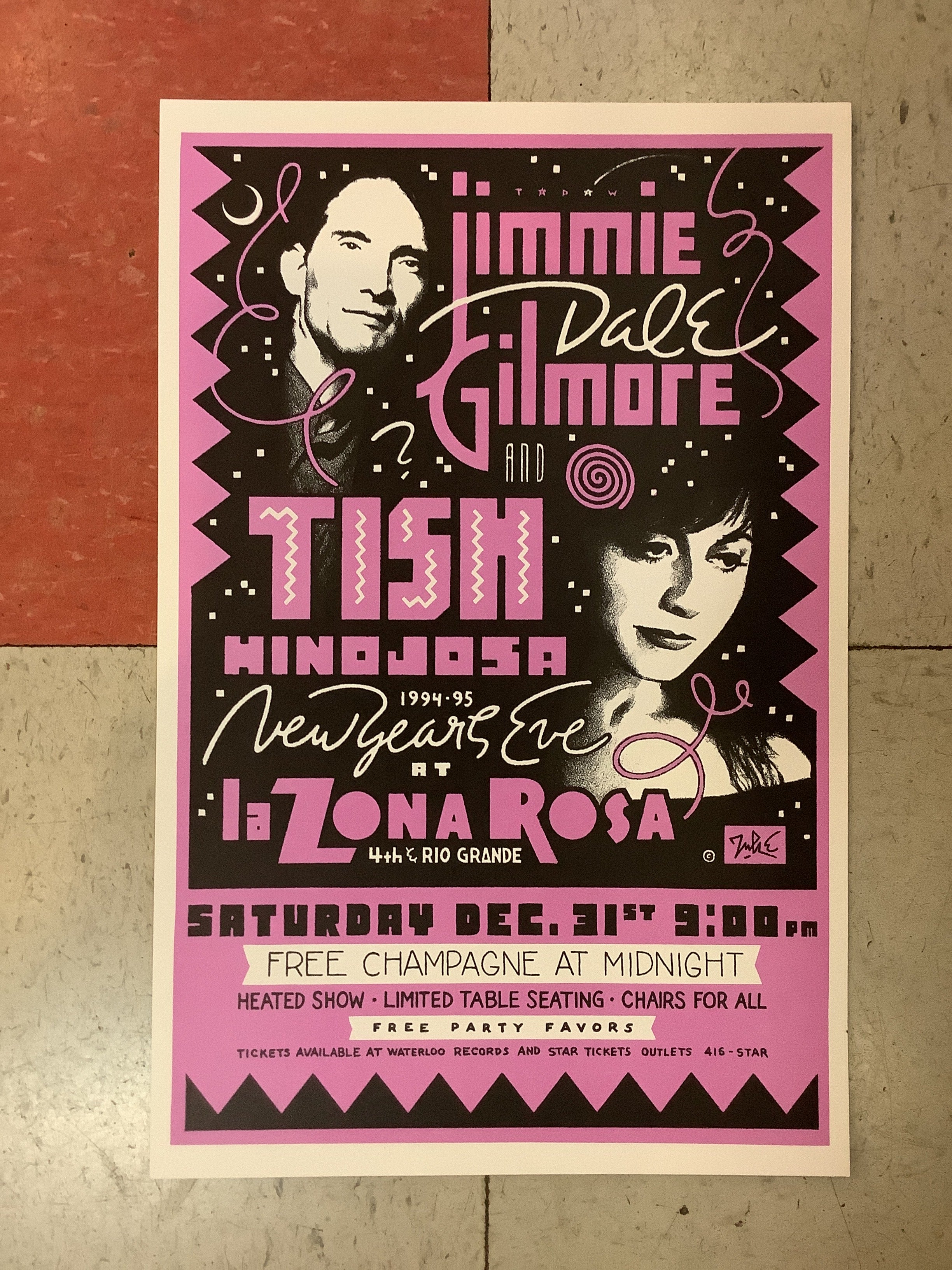 Jimmie Dale Gilmore and Tish Hinojosa at La Zona Rosa - 1994 (Poster)