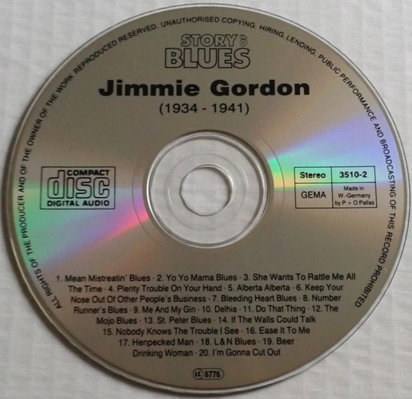 Jimmie Gordon - (1934-1941) (CD) - Image 3