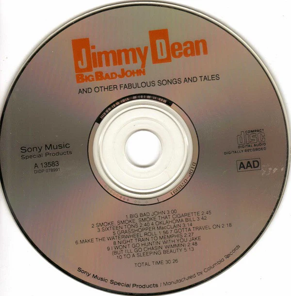 Jimmy Dean - Big Bad John And Other Fabulous Songs And Tales (CD) - Image 3