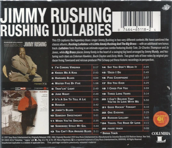 Jimmy Rushing - Rushing Lullabies (CD) - Image 2