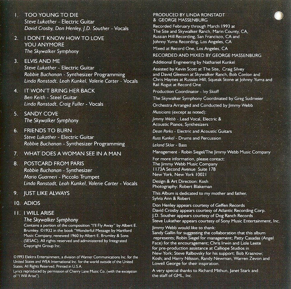 Jimmy Webb - Suspending Disbelief (CD) - Image 5