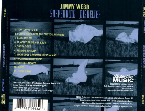 Jimmy Webb - Suspending Disbelief (CD) - Image 2