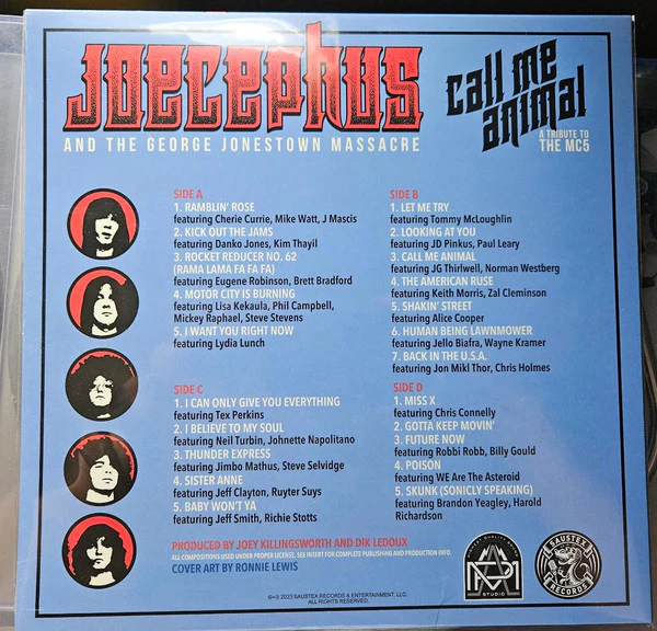 Joecephus And The George Jonestown Massacre - Call Me Animal A Tribute To The MC5 (Vinyl) - Image 2