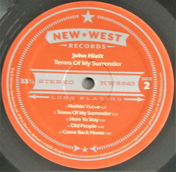 John Hiatt - Terms Of My Surrender (Vinyl) - Image 4