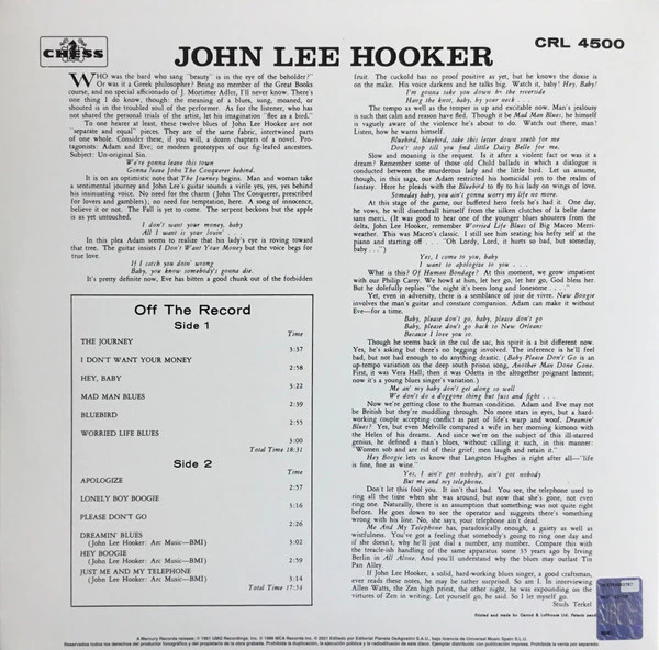 John Lee Hooker - Plays & Sings The Blues (Vinyl) - Image 2