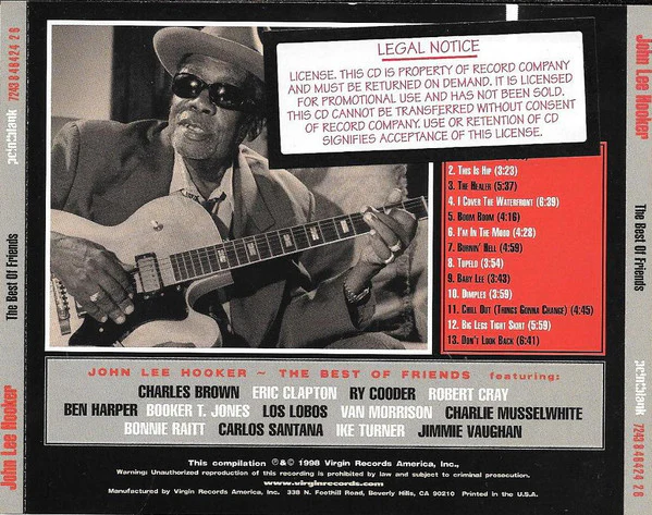 John Lee Hooker - The Best Of Friends (CD) - Image 2