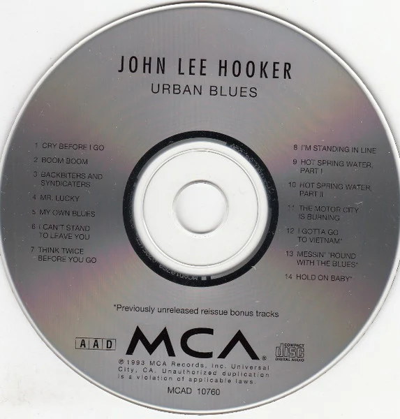 John Lee Hooker - Urban Blues (CD) - Image 3