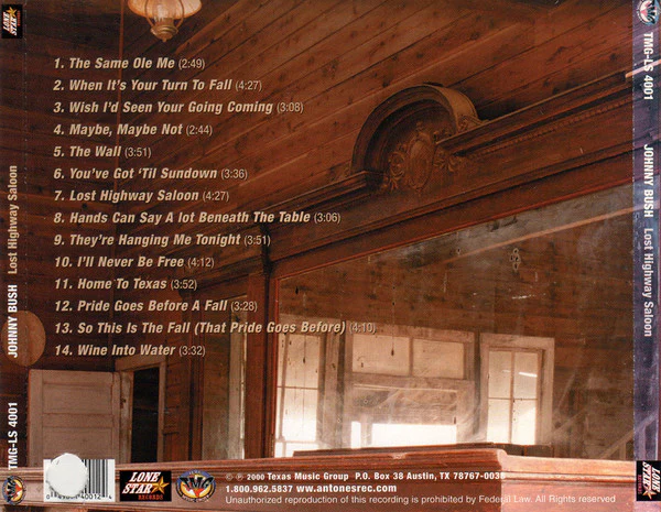 Johnny Bush - Lost Highway Saloon (CD) - Image 2