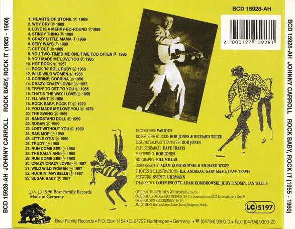 Johnny Carroll - Rock Baby, Rock It (1955-1960) (CD) - Image 2