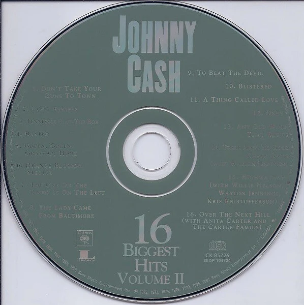 Johnny Cash - 16 Biggest Hits Volume II (CD) - Image 3