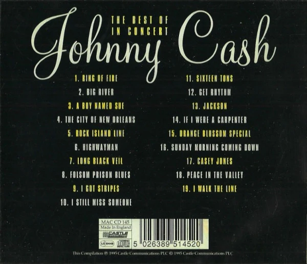 Johnny Cash - The Best Of Johnny Cash In Concert (CD) - Image 2