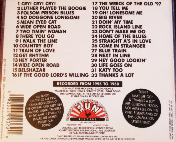 Johnny Cash & The Tennessee Two - His Top Hits (1955 To 1958 Recordings) (CD) - Image 2