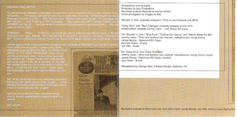 Johnny Lewis Quartet - Shuckin' 'N Jivin' (CD) - Image 3