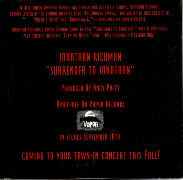 Jonathan Richman - Surrender To Jonathan (CD) - Image 2