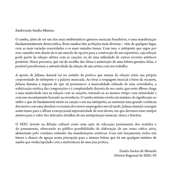 Juliana Amaral - SM, XLS (CD) - Image 4