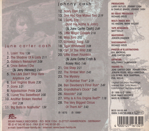 June Carter & Johnny Cash - It's All In The Family (CD) - Image 2