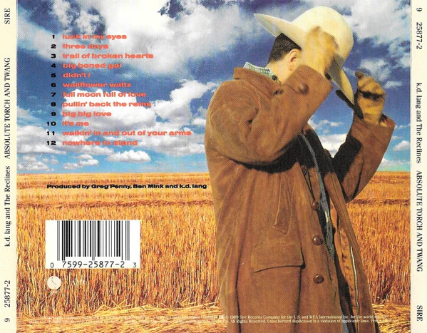 k.d. lang And The Reclines - Absolute Torch And Twang (CD) - Image 3
