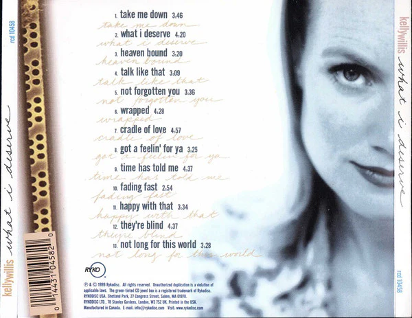 Kelly Willis - What I Deserve (CD) - Image 2