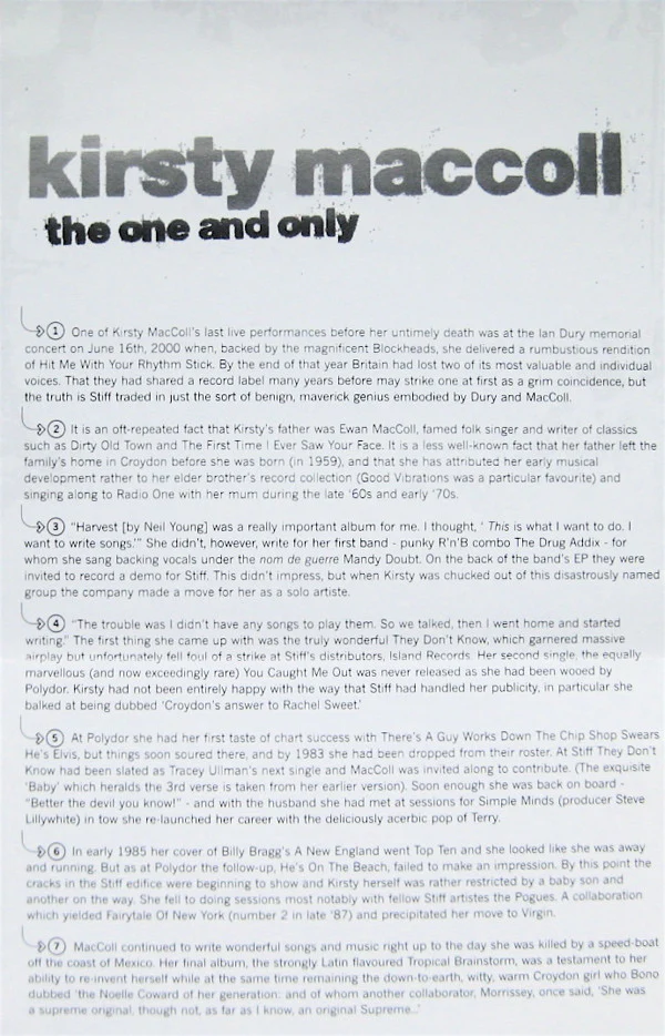 Kirsty MacColl - The One And Only (CD) - Image 5