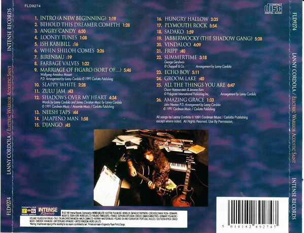 Lanny Cordola - Electric Warrior Acoustic Saint (CD) - Image 2