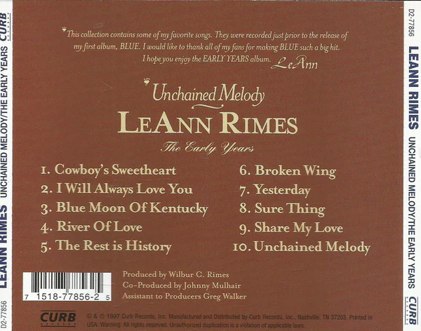 LeAnn Rimes - Unchained Melody / The Early Years (CD) - Image 2