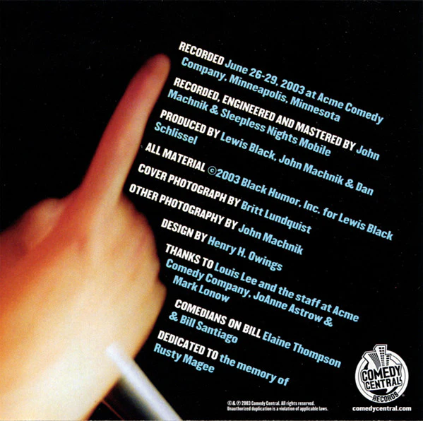 Lewis Black - Rules Of Enragement (CD) - Image 2
