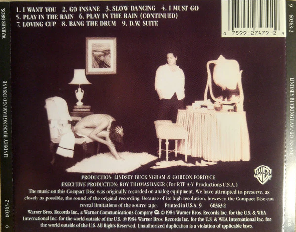 Lindsey Buckingham - Go Insane (CD) - Image 2