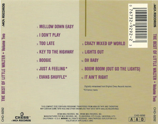 Little Walter - The Best Of Little Walter Volume Two (CD) - Image 4