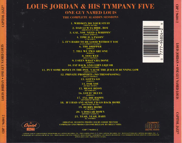 Louis Jordan - One Guy Named Louis: The Complete Aladdin Sessions (CD) - Image 2