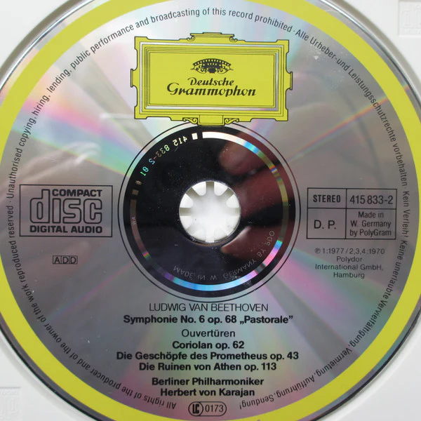 Ludwig van Beethoven : Berliner Philharmoniker, Herbert von Karajan - Symphony No. 6 "Pastoral", Overtures: "The Creatures Of Prometheus", "The Ruins Of Athens", "Coriolan" (CD) - Image 3