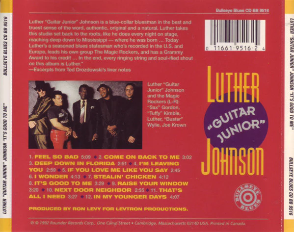 Luther "Guitar Junior" Johnson - It's Good To Me (CD) - Image 2