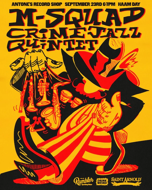 M-Squad Crime Jazz Quintet In-Store Poster