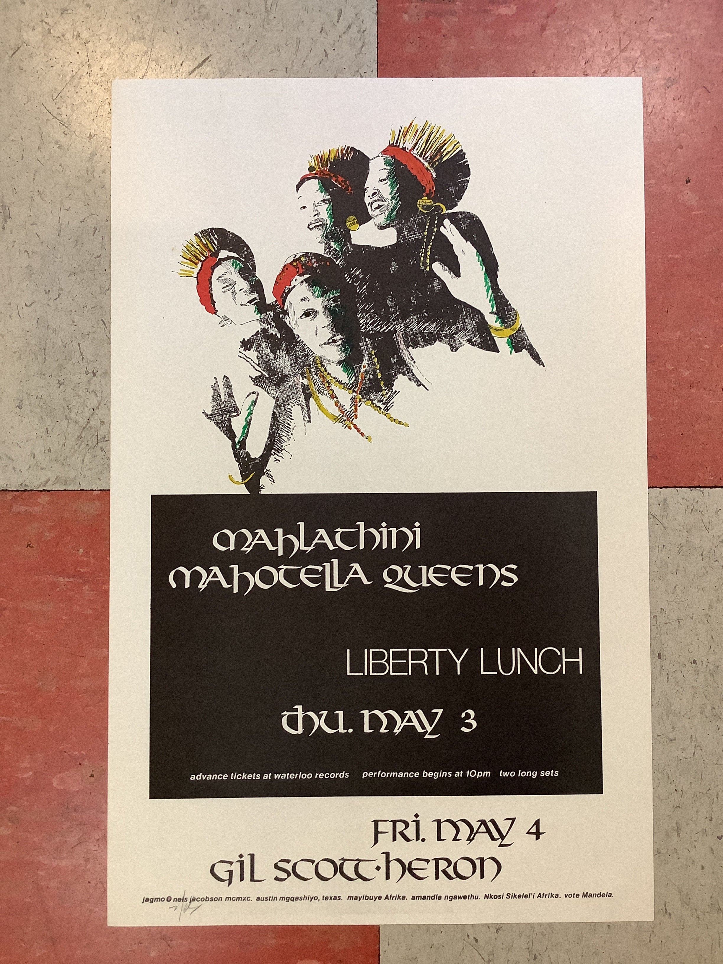 Mahlathini Mahotella Queens/Gil Scott-Heron at Liberty Lunch - 1990 (Poster)