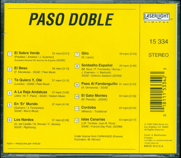 Manuelo Montez Orchestra - Pasodobles (Paso Doble) (CD) - Image 2