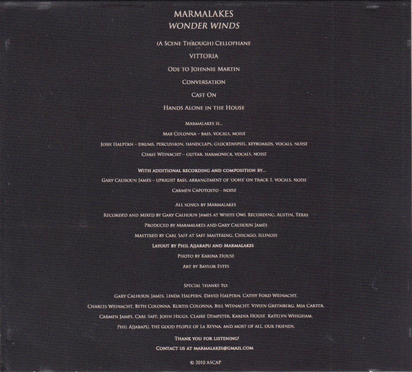 Marmalakes - Wonder Winds (CD) - Image 2