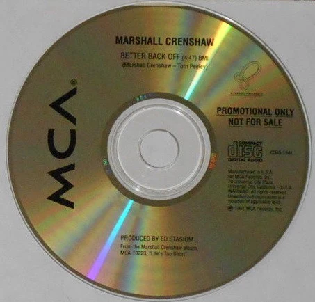 Marshall Crenshaw - Better Back Off (CD) - Image 3