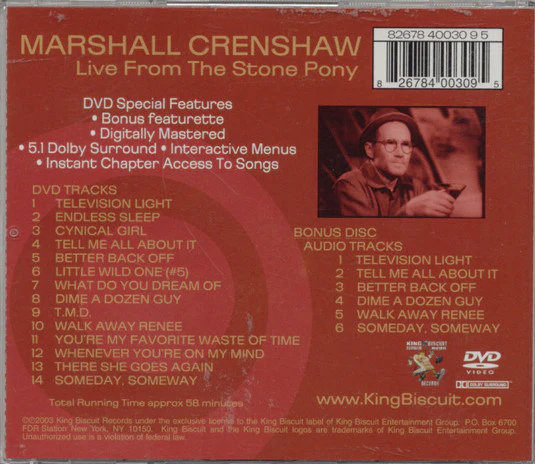 Marshall Crenshaw - Live From The Stone Pony (DVD) - Image 2