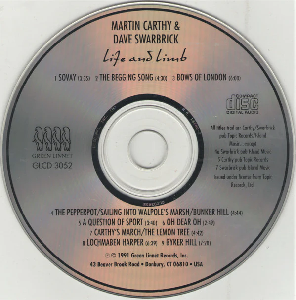 Martin Carthy And Dave Swarbrick - Life And Limb (CD) - Image 3