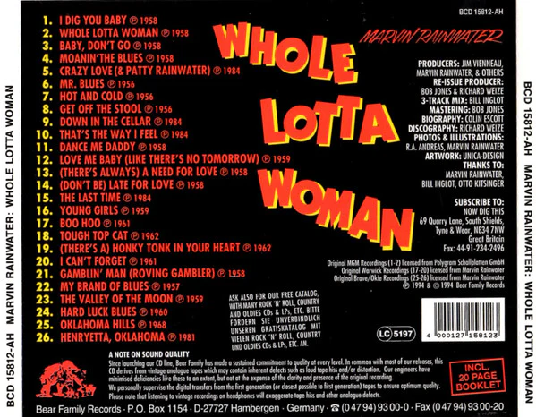 Marvin Rainwater - Whole Lotta Woman (CD) - Image 3