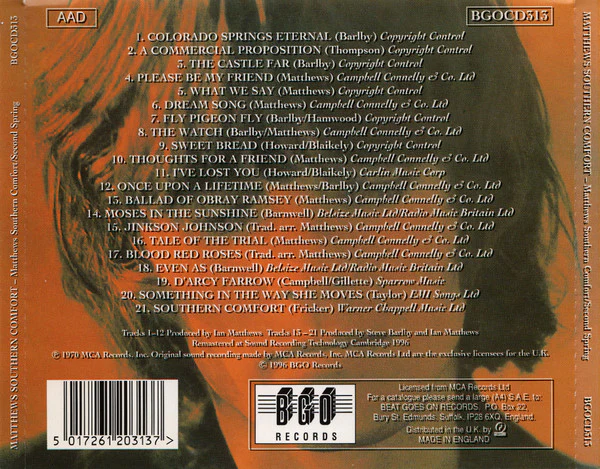 Matthews' Southern Comfort - Matthews' Southern Comfort / Second Spring (CD) - Image 2