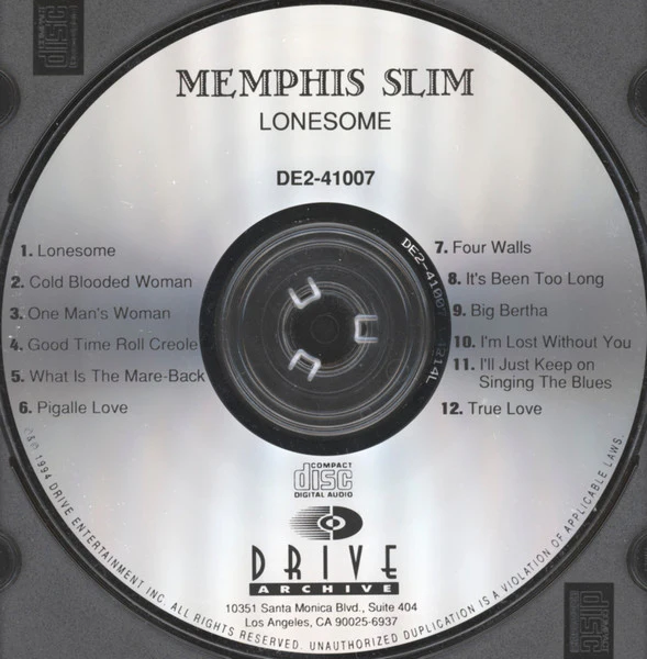Memphis Slim - Lonesome (CD) - Image 3