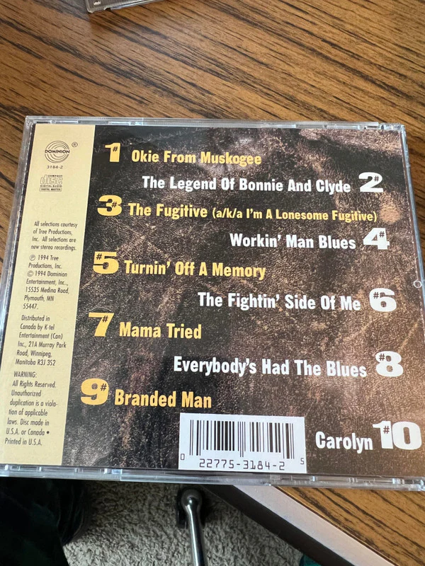 Merle Haggard - #1 Hits (CD) - Image 2